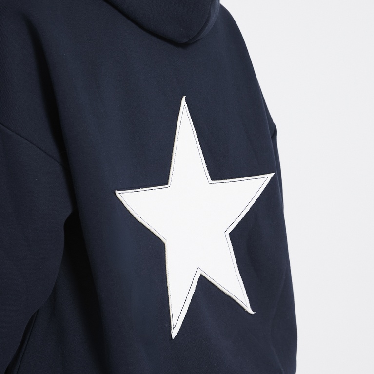 Patch heavy hoodie "Hilma Patch" Dark Blue